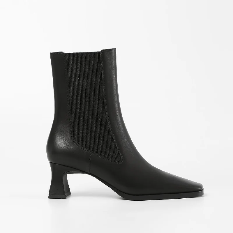 Bottines Élastiques - Noir Lisse