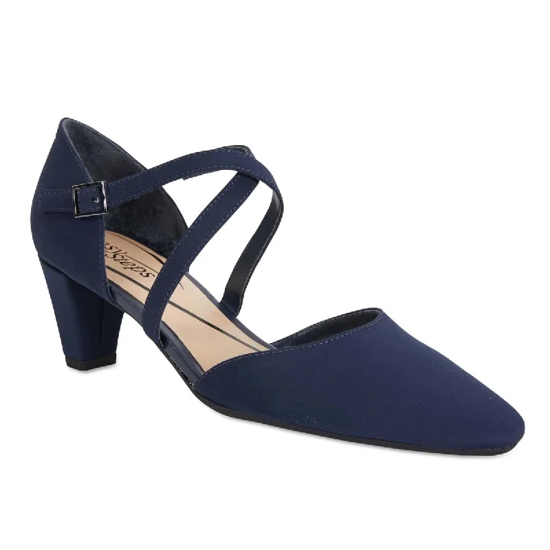 Adison Heel in Navy Fabric