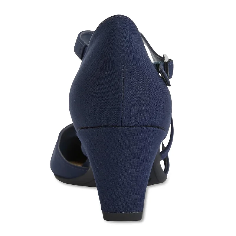 Adison Heel in Navy Fabric