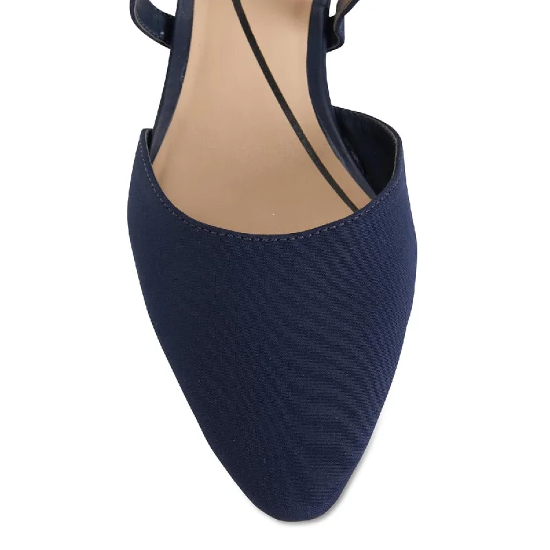 Adison Heel in Navy Fabric