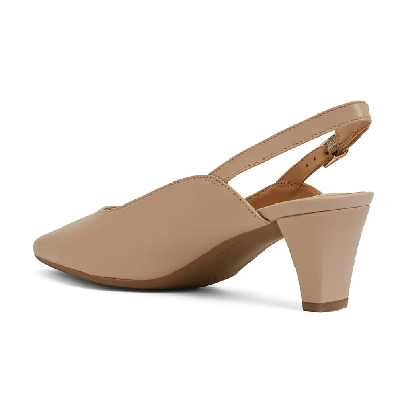 Agatha Heel in Blush Leather