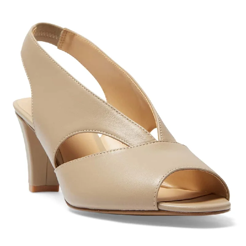 Alice Heel in Nude Leather