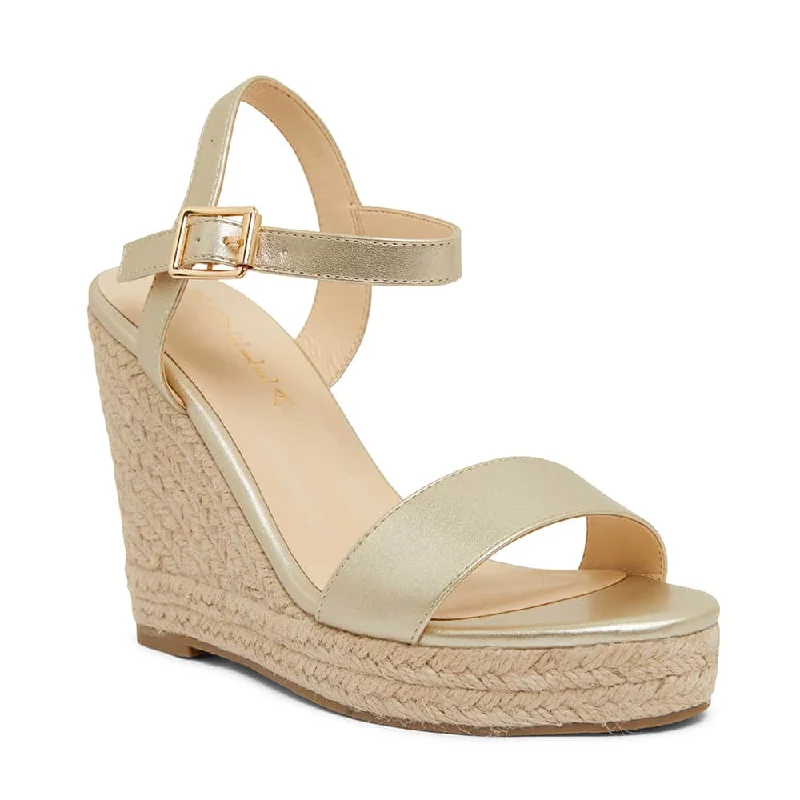 Amato Espadrille in Soft Gold Smooth