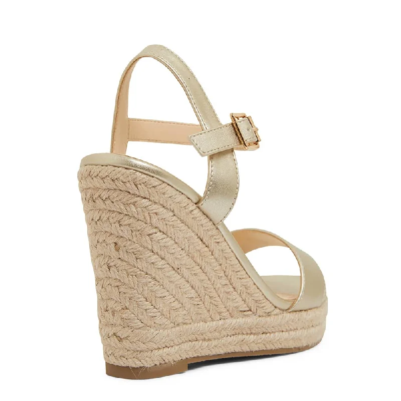 Amato Espadrille in Soft Gold Smooth