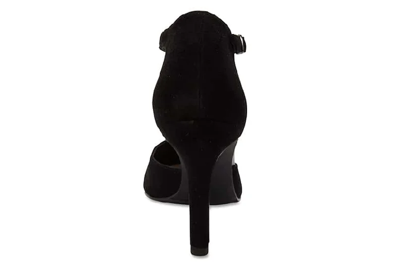 Babylon Heel in Black Suede