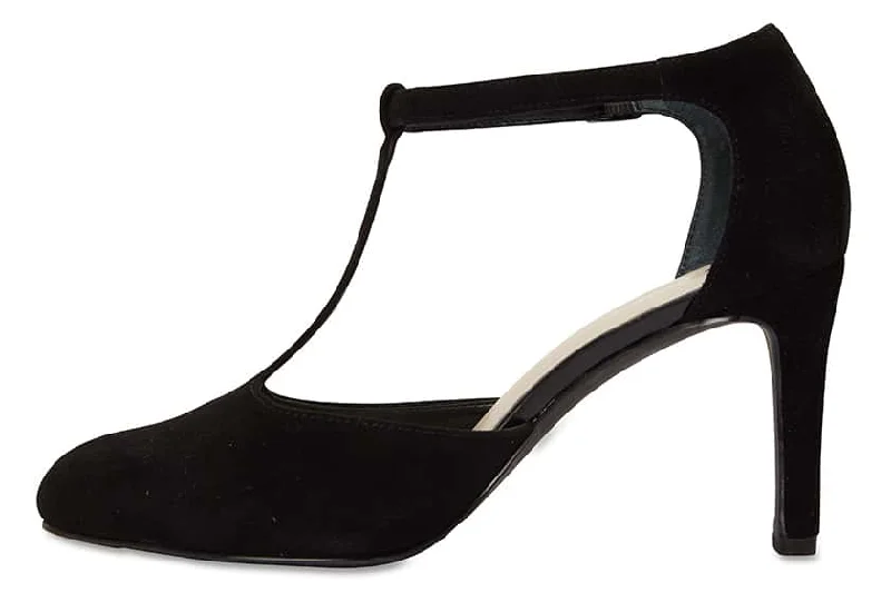 Babylon Heel in Black Suede