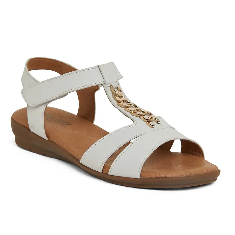 Baleno Sandal in White Leather