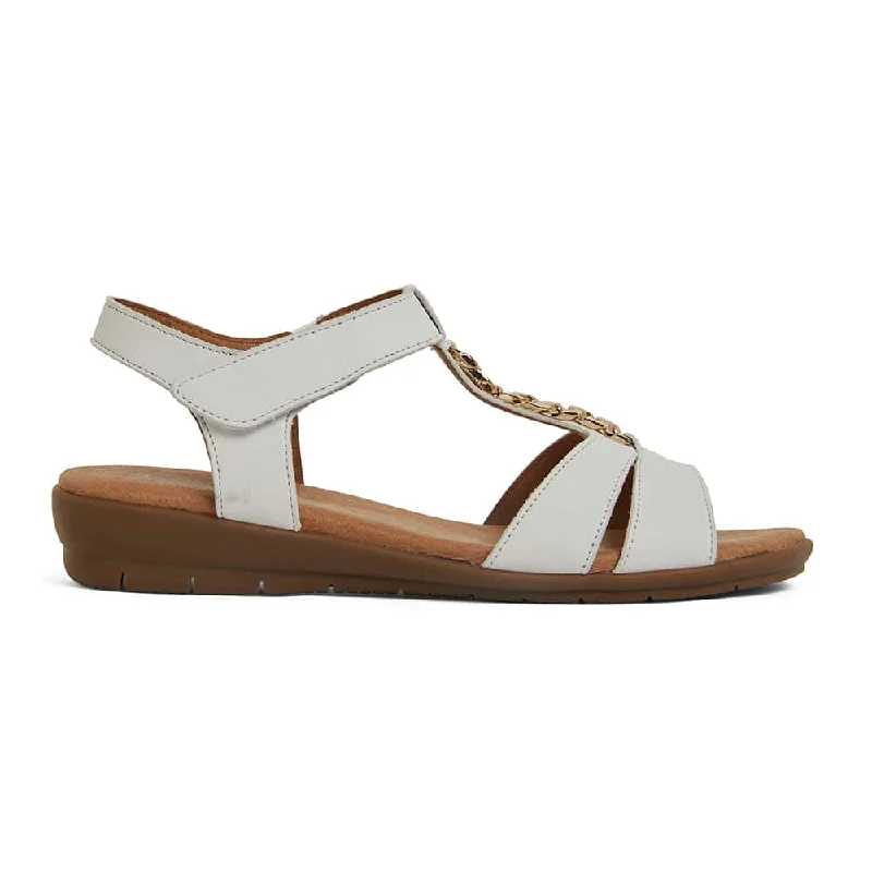 Baleno Sandal in White Leather