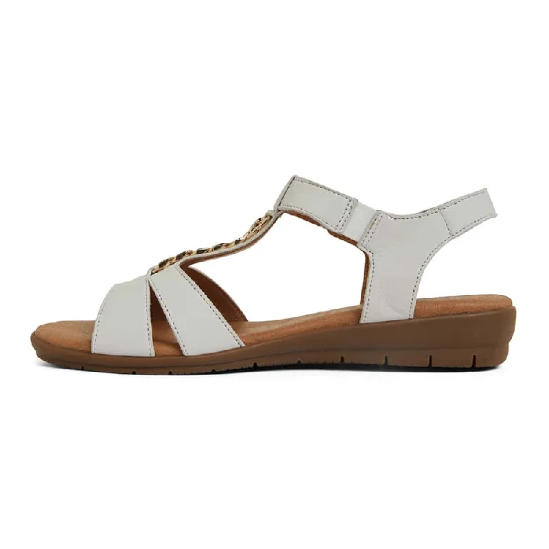 Baleno Sandal in White Leather