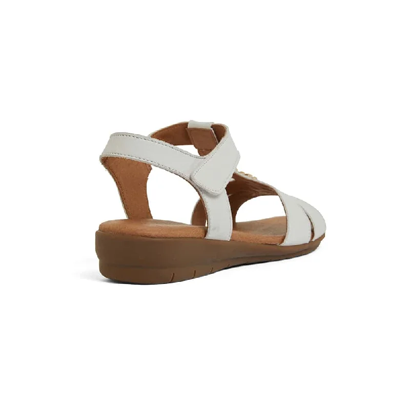 Baleno Sandal in White Leather