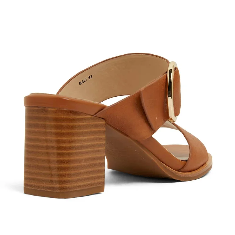 Bali Heel in Cognac Leather