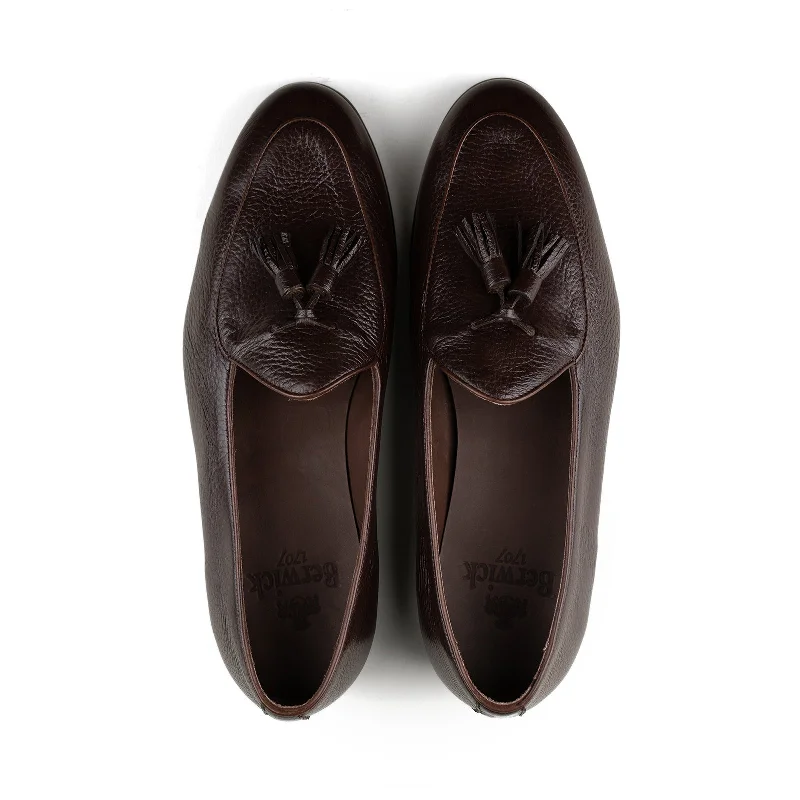 Belgian Tassel Loafer - Brown Deerskin