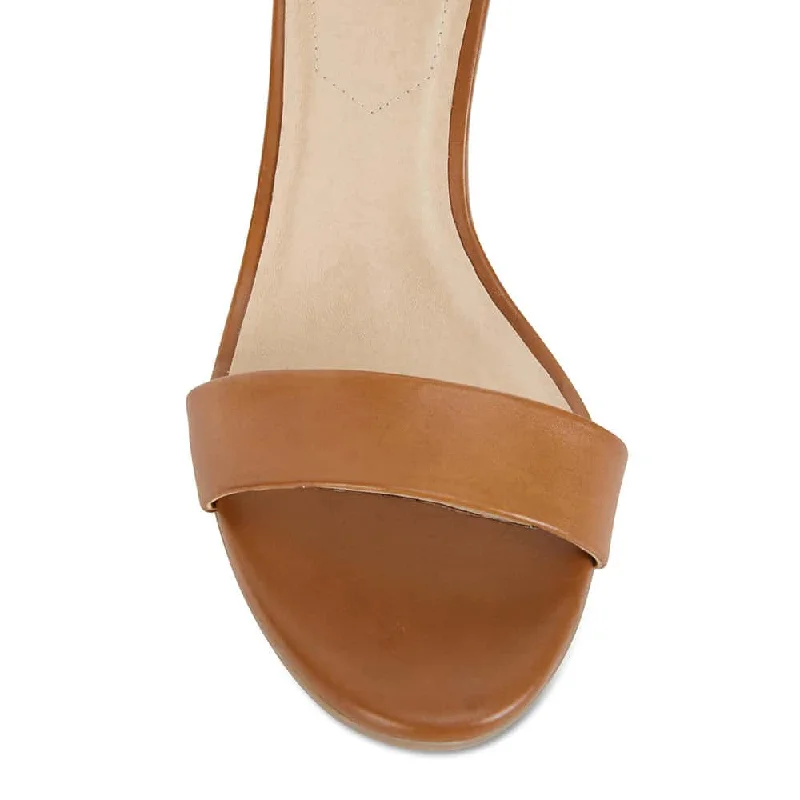 Beyond Heel in Tan Leather