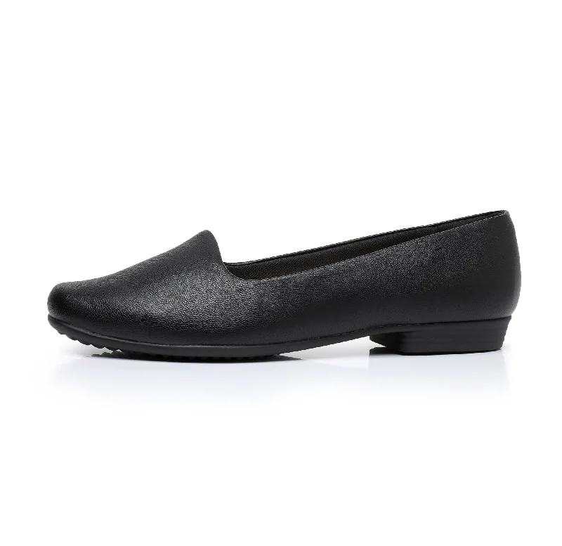 ""Graceful Comfort with Black Ballet Flat Shoes"" (250.132)