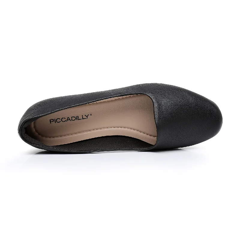 ""Graceful Comfort with Black Ballet Flat Shoes"" (250.132)