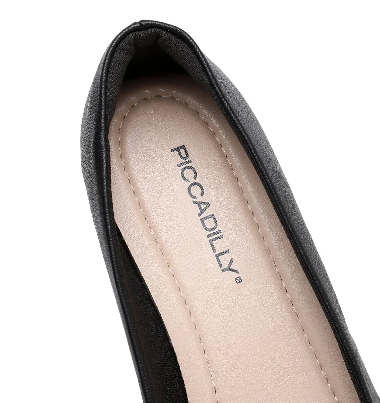 ""Graceful Comfort with Black Ballet Flat Shoes"" (250.132)