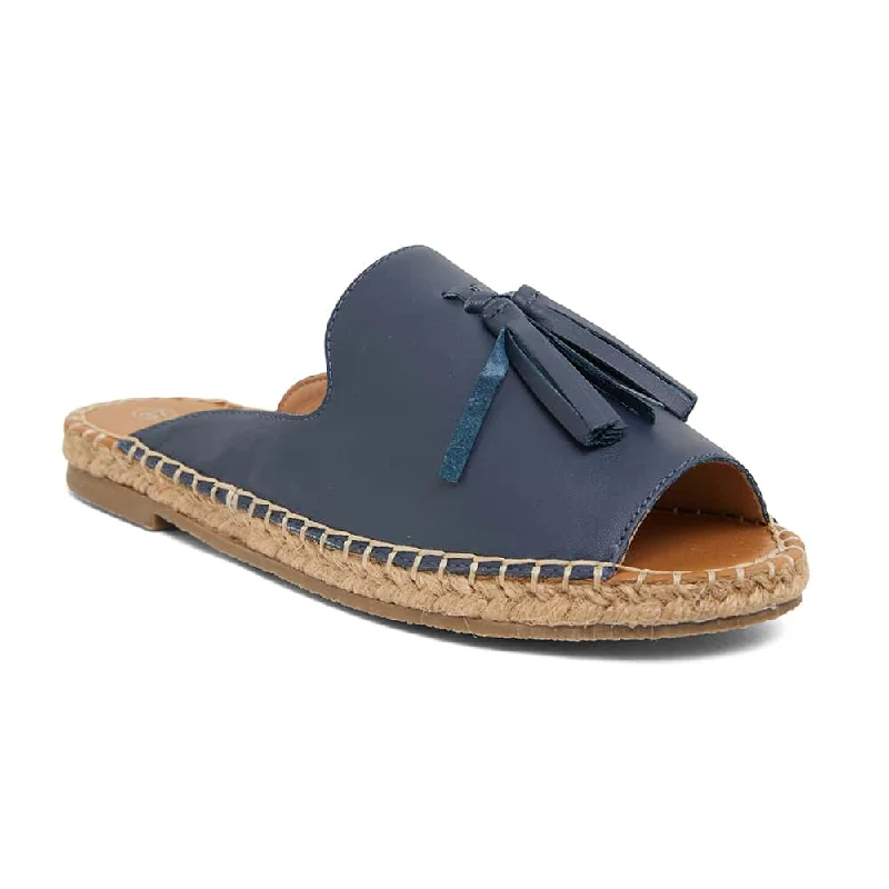 Blink Espadrille in Navy Leather