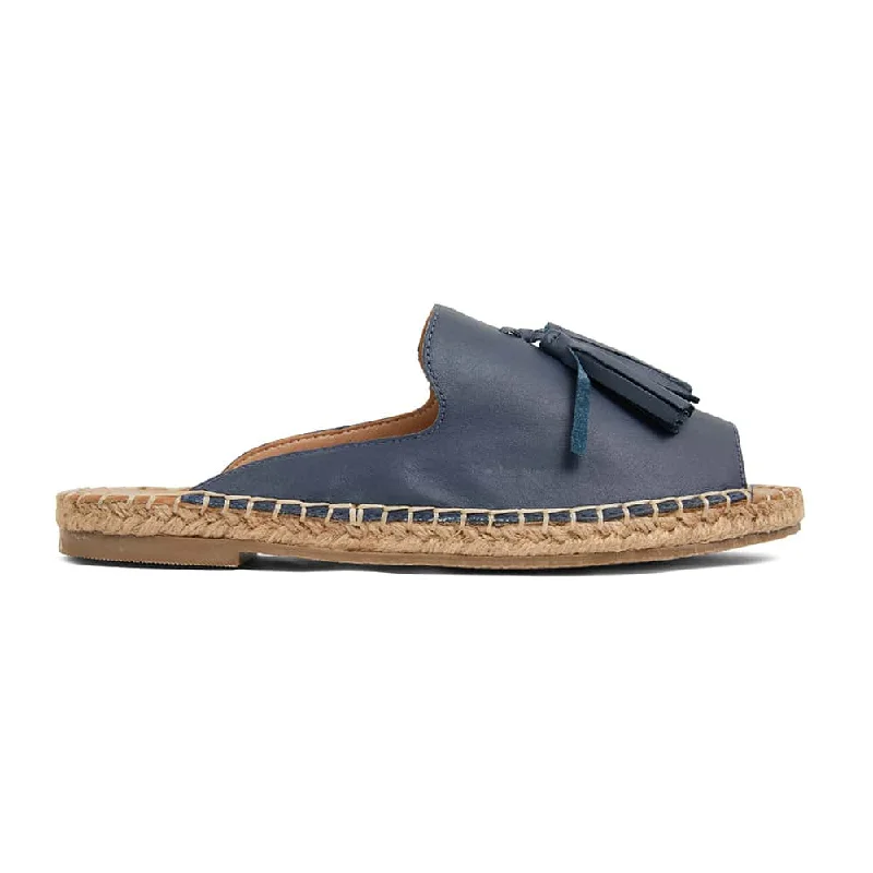 Blink Espadrille in Navy Leather