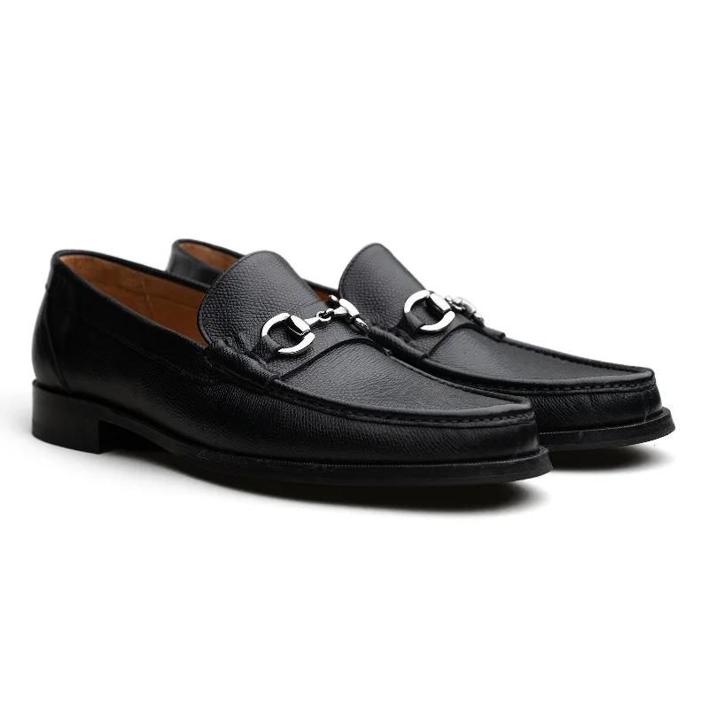 Bologna Bit Loafer - Black Grain Leather