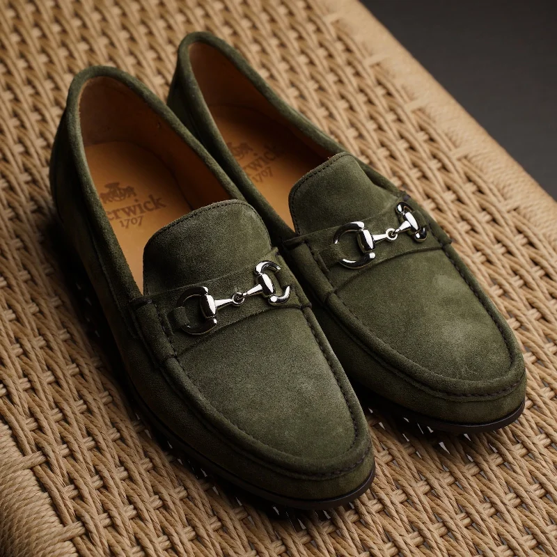 Bologna Bit Loafer - Green Suede