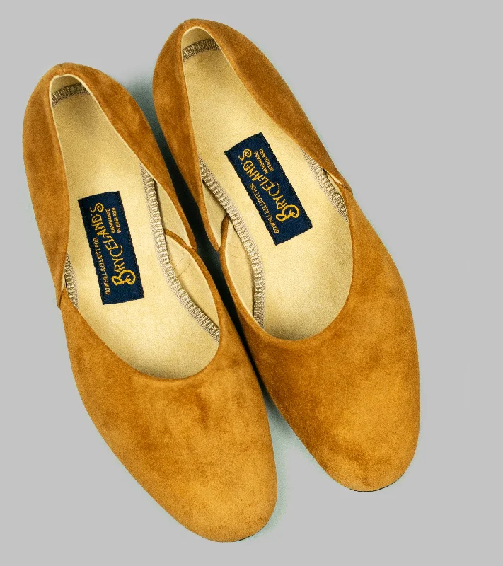 Bryceland's x Bowhill & Elliott Grecian Slippers Brown Suede