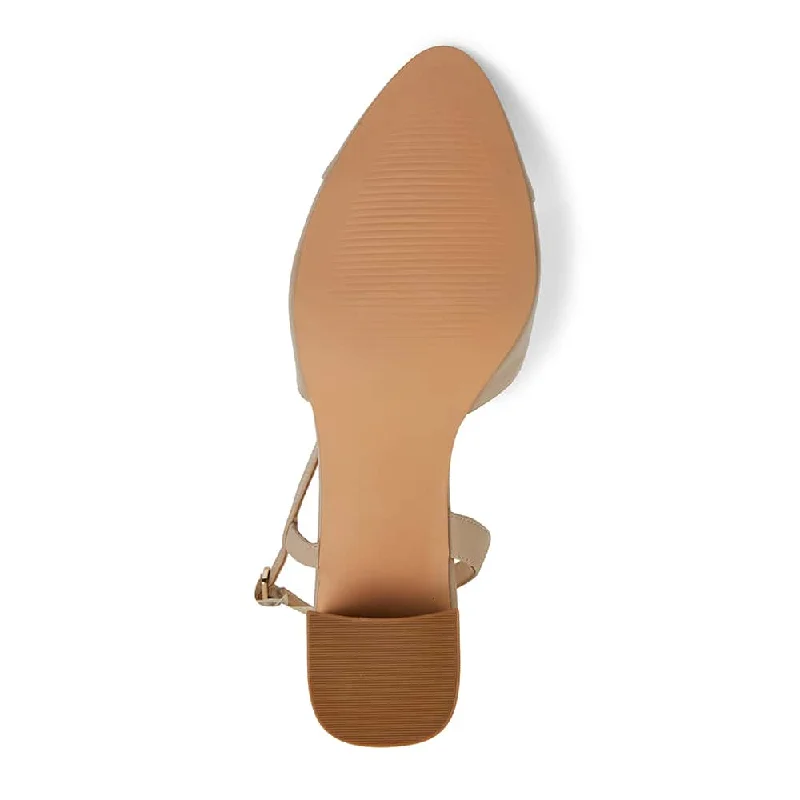 Chapter Heel in Nude Leather