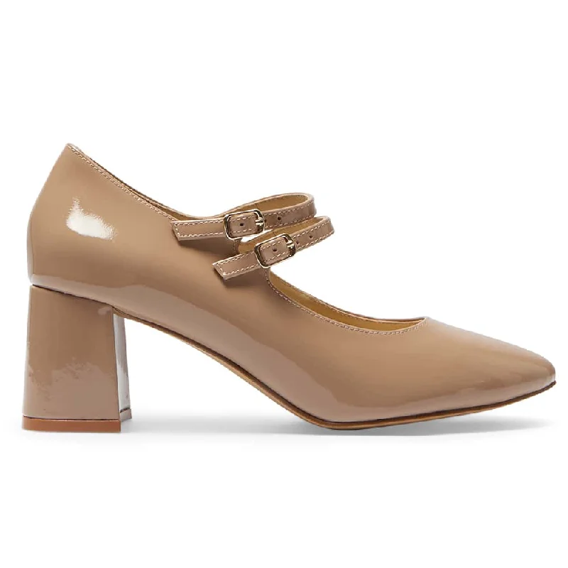 Claire Heel in Blush Patent Patent