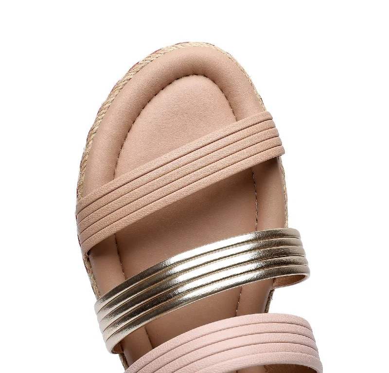 Vegan Triple Band Sandal - Rose Gold (404.044)