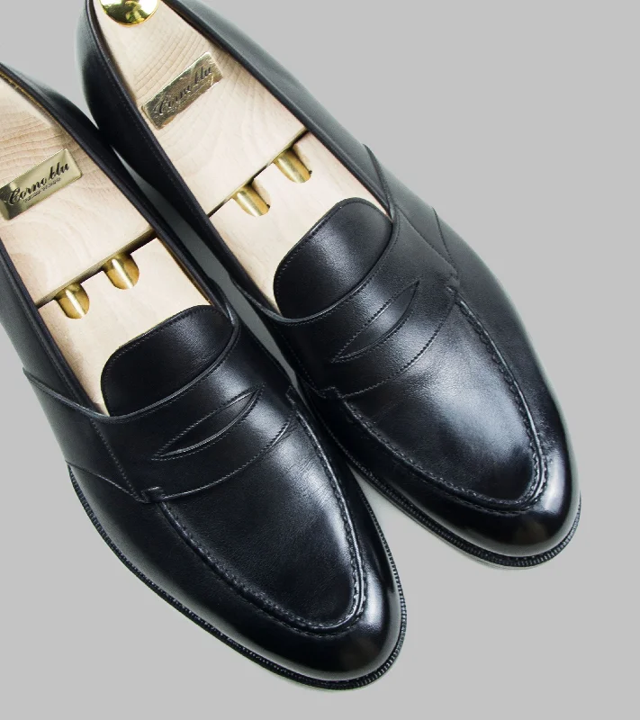 Corno Blu Penny Loafers Black