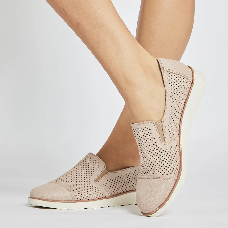 Davis Sneaker in Nude Leather