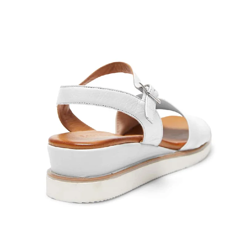 Dawn Heel in White Leather