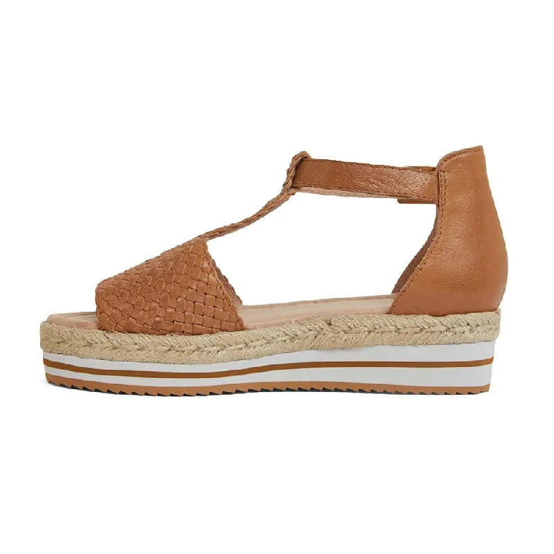 Daze Sandal in Tan Leather