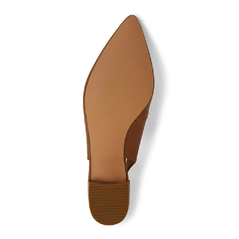 Dena Heel in Cognac Leather