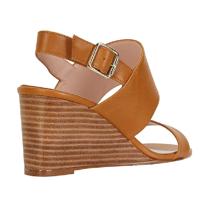 Diana Heel in Light Tan Leather