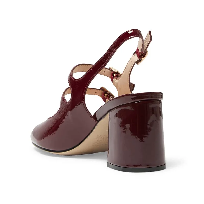 Diana Heel in Wine Patent