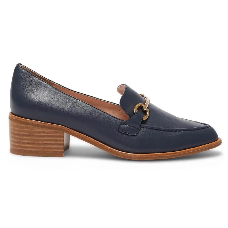 Elena Loafer in Navy Leather