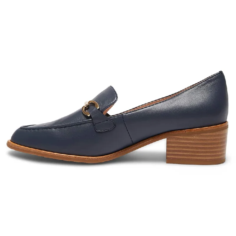 Elena Loafer in Navy Leather