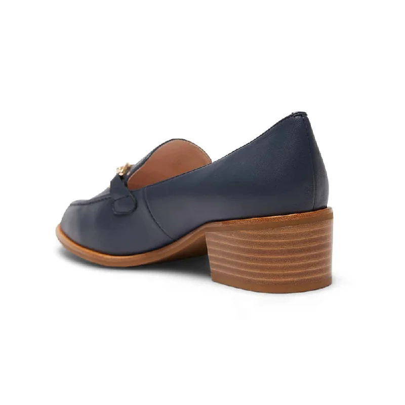 Elena Loafer in Navy Leather