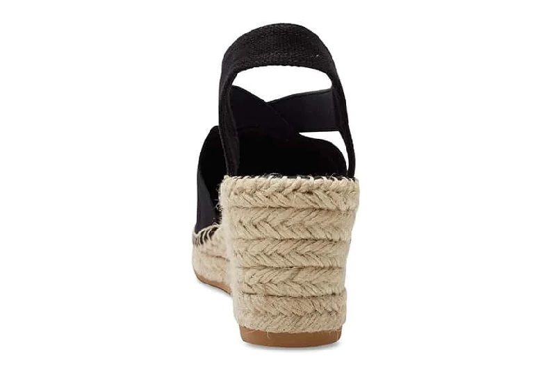 Elise Espadrille in Black Fabric