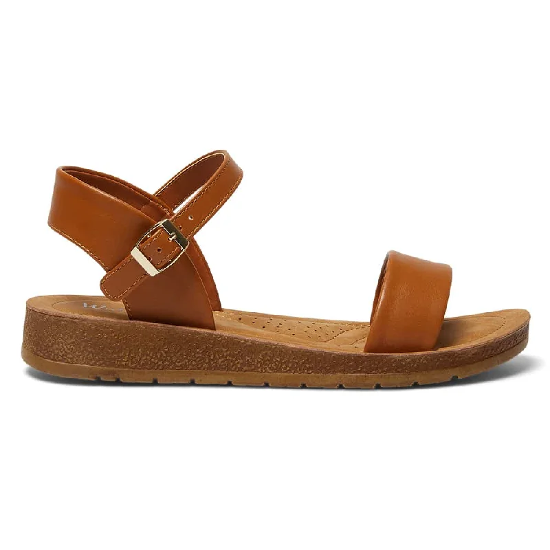 Eliza Sandal in Tan Smooth