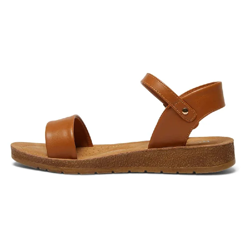 Eliza Sandal in Tan Smooth