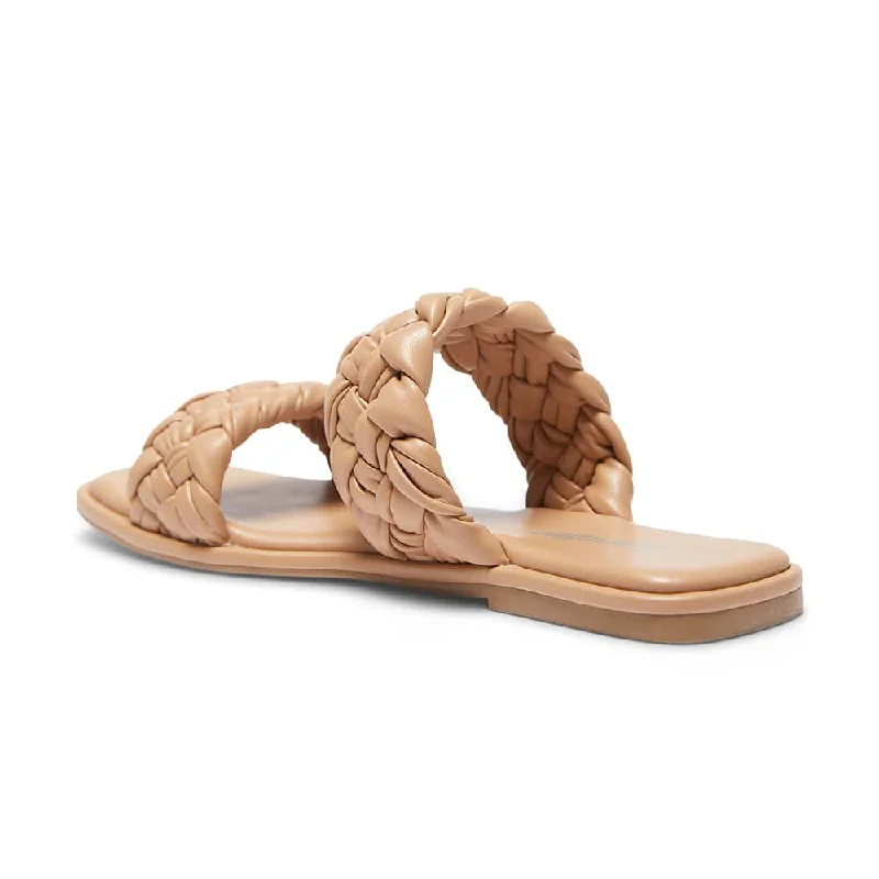 Enya Slide in Light Tan Smooth