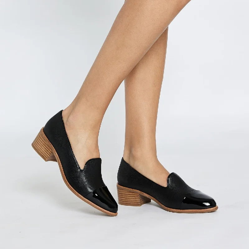 Expert Loafer in Black On Black Patent