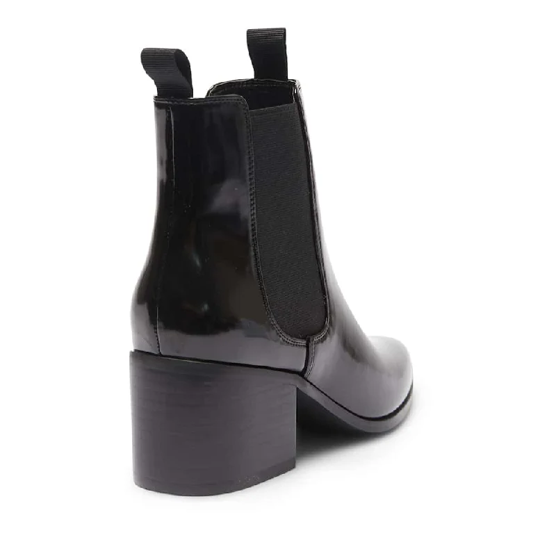 Faller Boot in Black Hi Shine Smooth