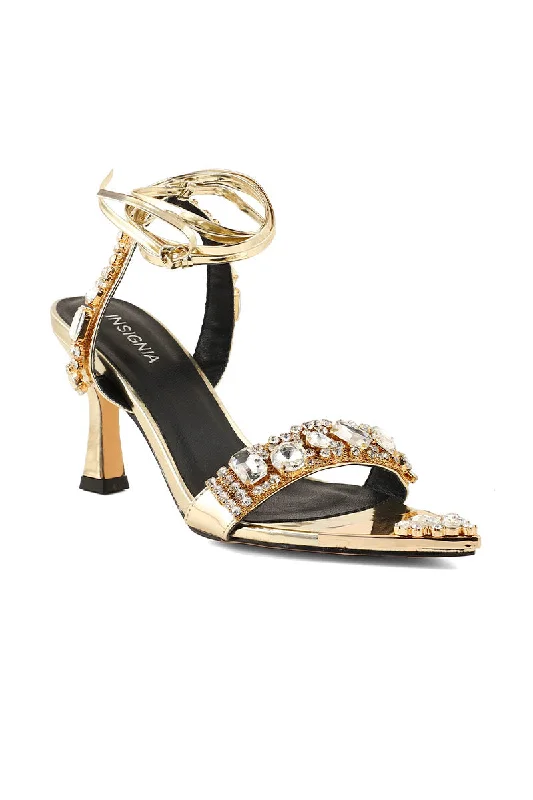 Party Wear Sandal I23458-Golden