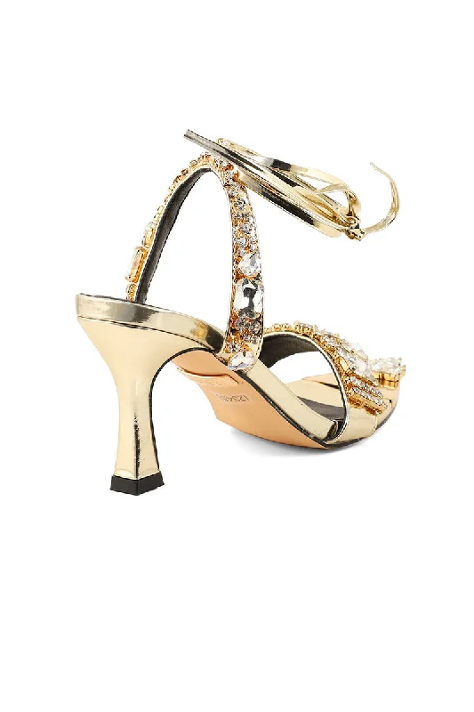 Party Wear Sandal I23458-Golden