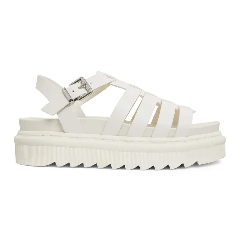 Force Sandal in White Smooth