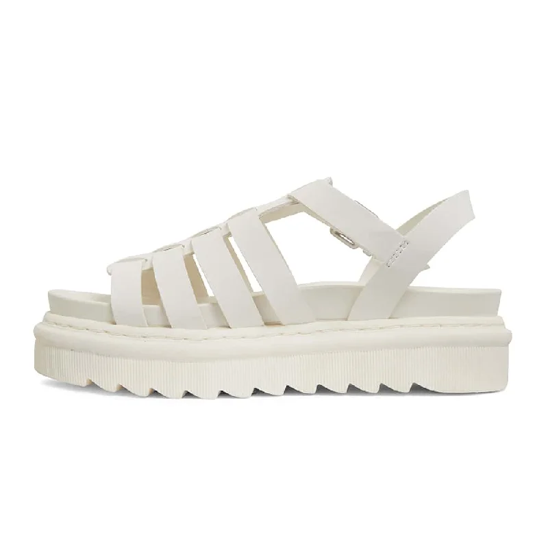 Force Sandal in White Smooth