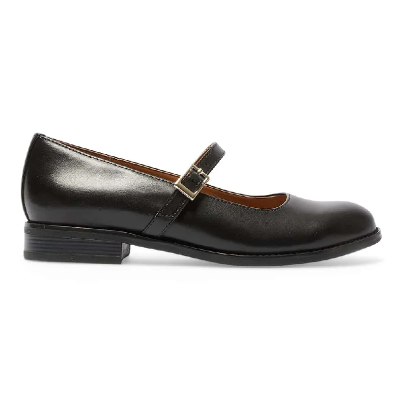 Gabriel Flat in Black Leather