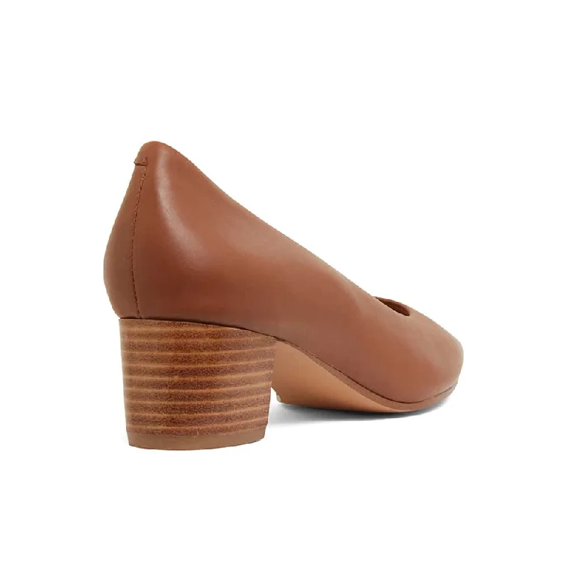 Gamma Heel in Cognac Leather